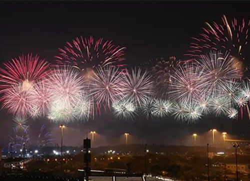 延吉市焰火晚会